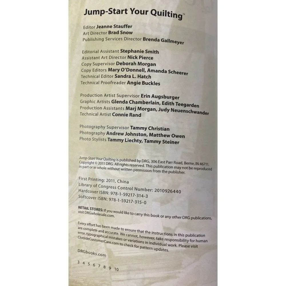Jump-Start Your Quilting by Jeanne Stauffer (2011, Trade Paperback)